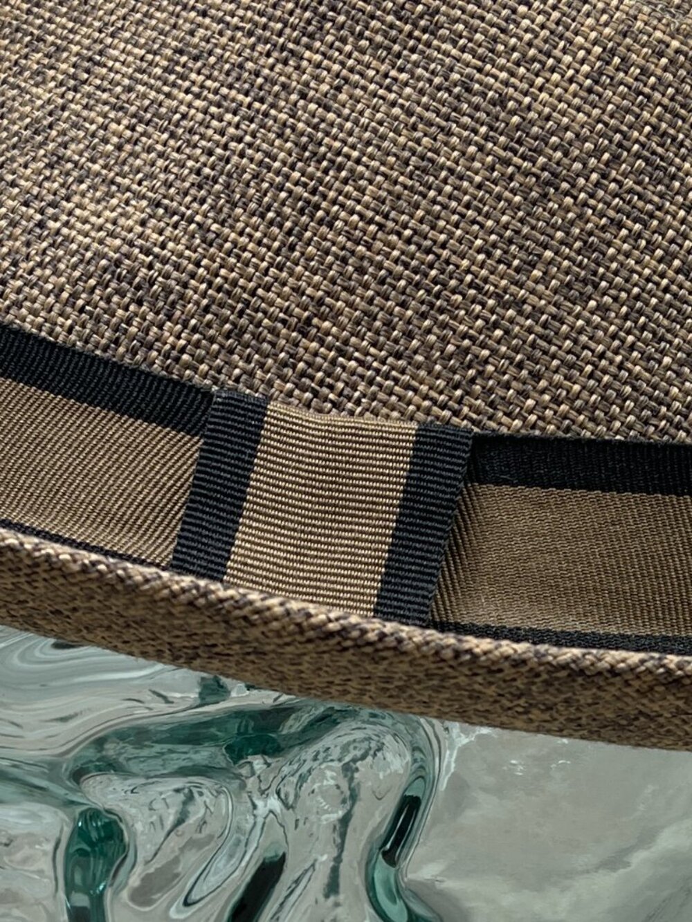 TAN AND BLACK TWEED LIKE FEDORA - Picture 5 of 12